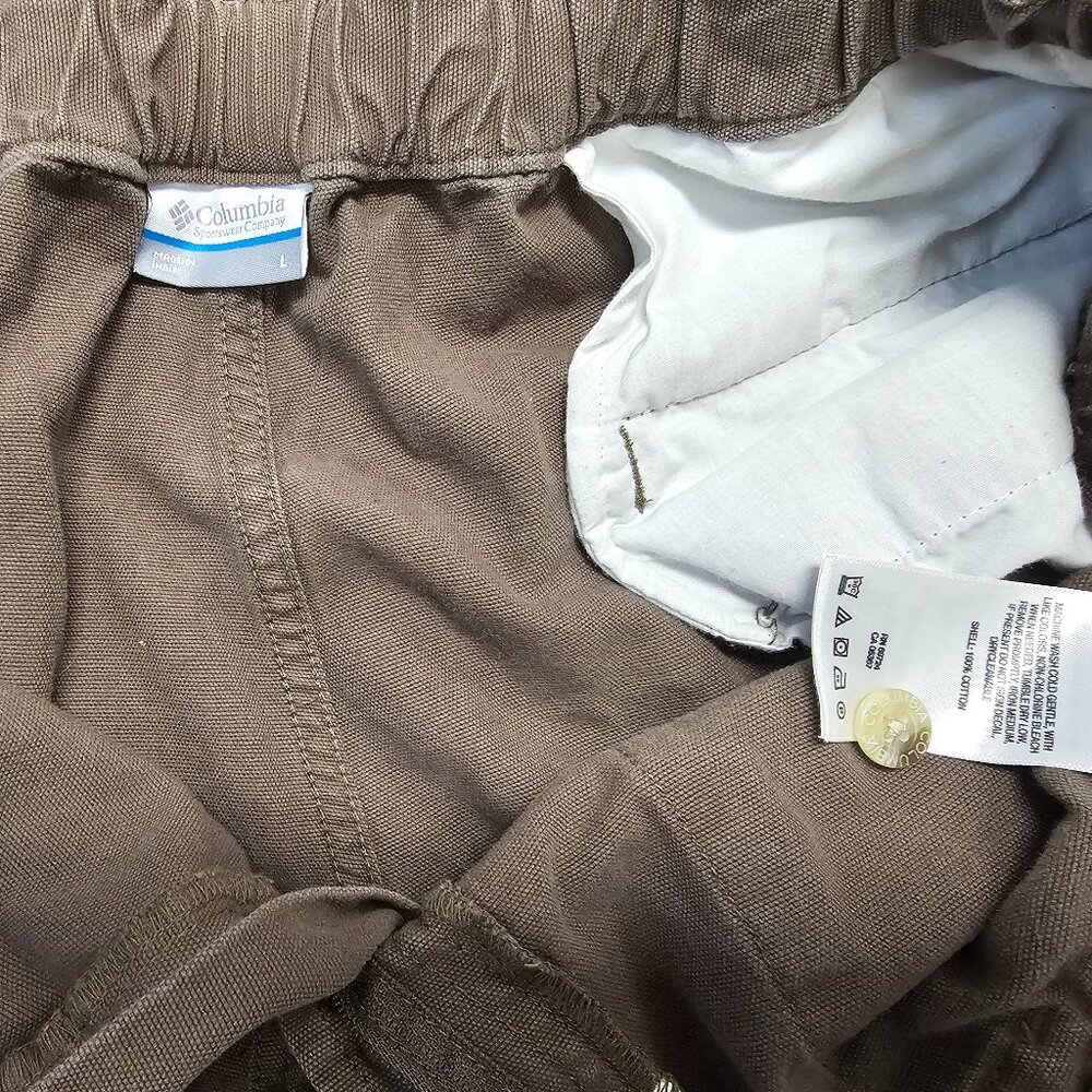 Columbia PFG Men’s Large Brown Khaki Fishing Shorts - Picture 3 of 4
